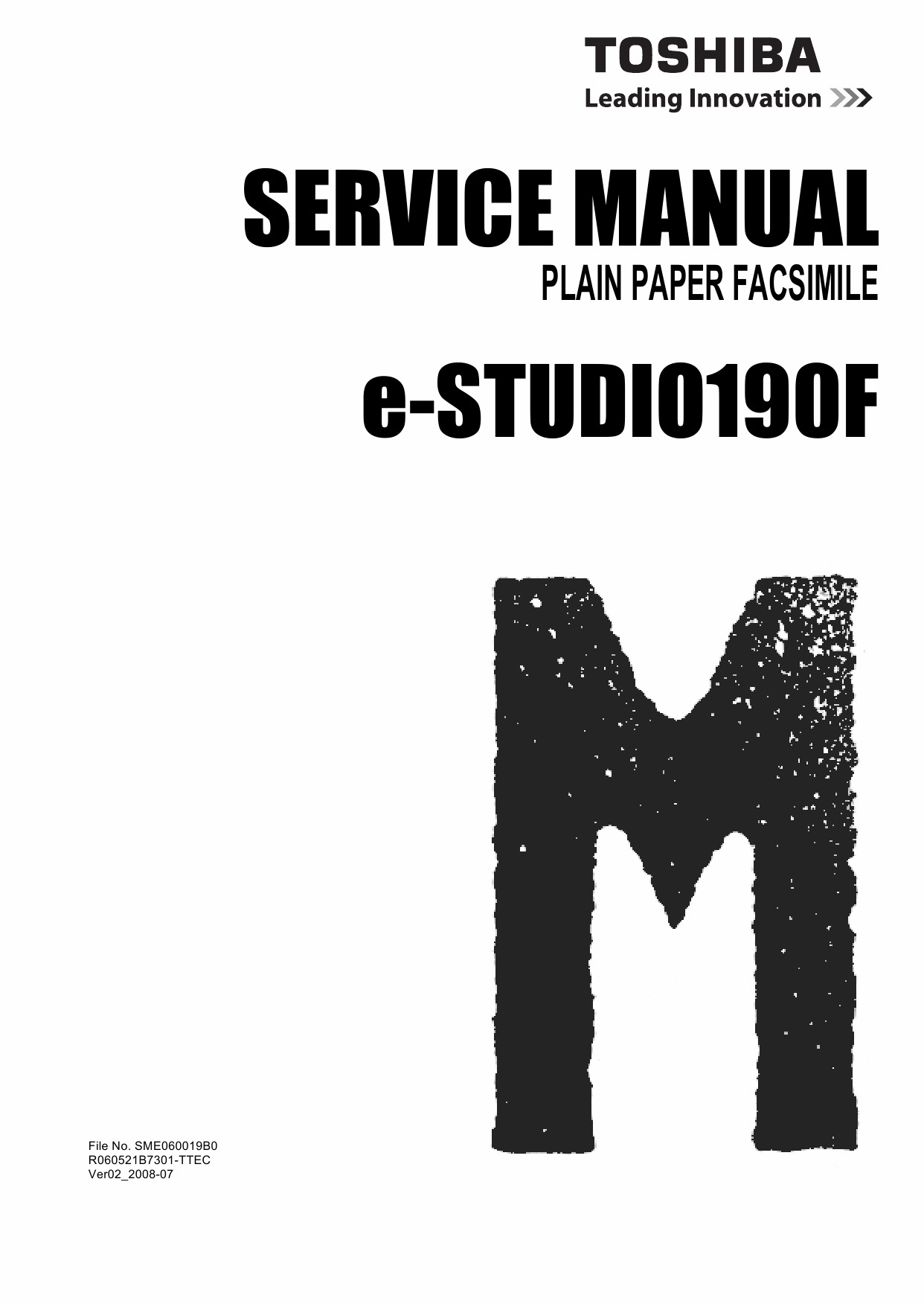 TOSHIBA e-STUDIO 190F Service Manual-1